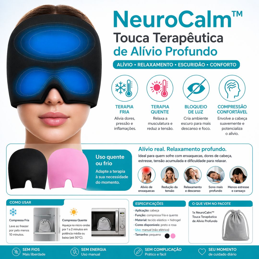 NeuroCalm™ – Touca Terapêutica de Alívio Profundo