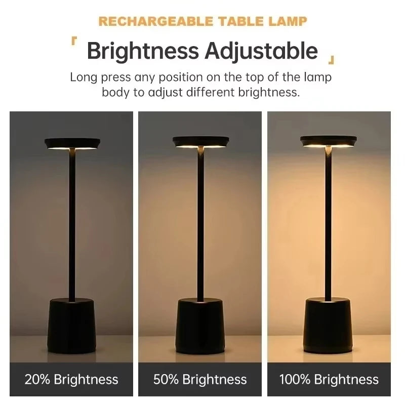 Simple Touch Sensor LED Table Lamp – Rechargeable & Elegant