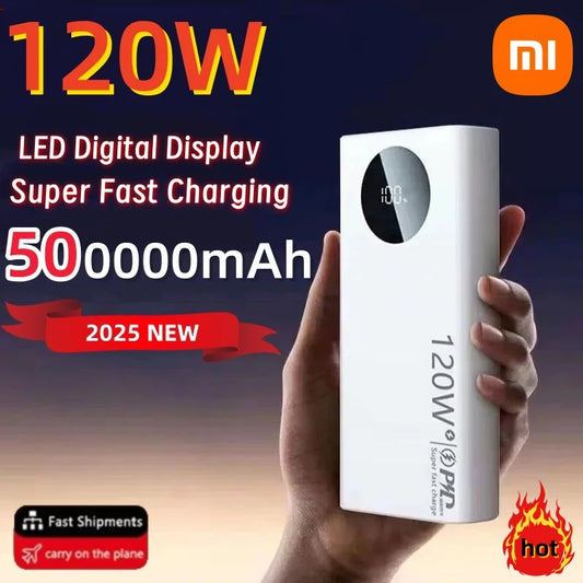 Xiaomi 120W 50000mAh High Capacity Power Bank – Super Fast Charging for All Devices