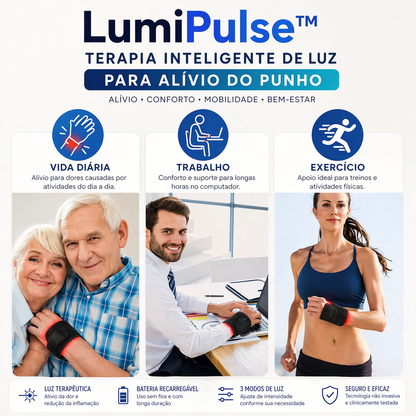 LumiPulse™ – Terapia Inteligente de Luz para Alívio do Punho