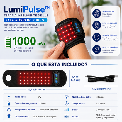 LumiPulse™ – Terapia Inteligente de Luz para Alívio do Punho