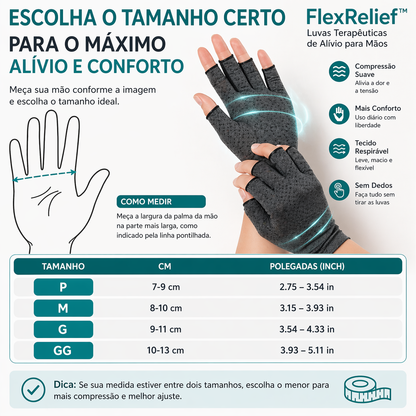 FlexRelief™ – Luvas Terapêuticas de Alívio para Mãos